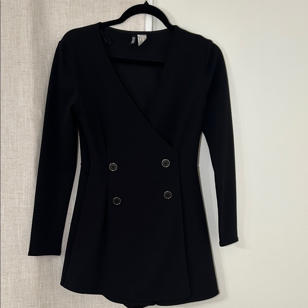 H&M Divided Classic Black Blazor Dress/shorts